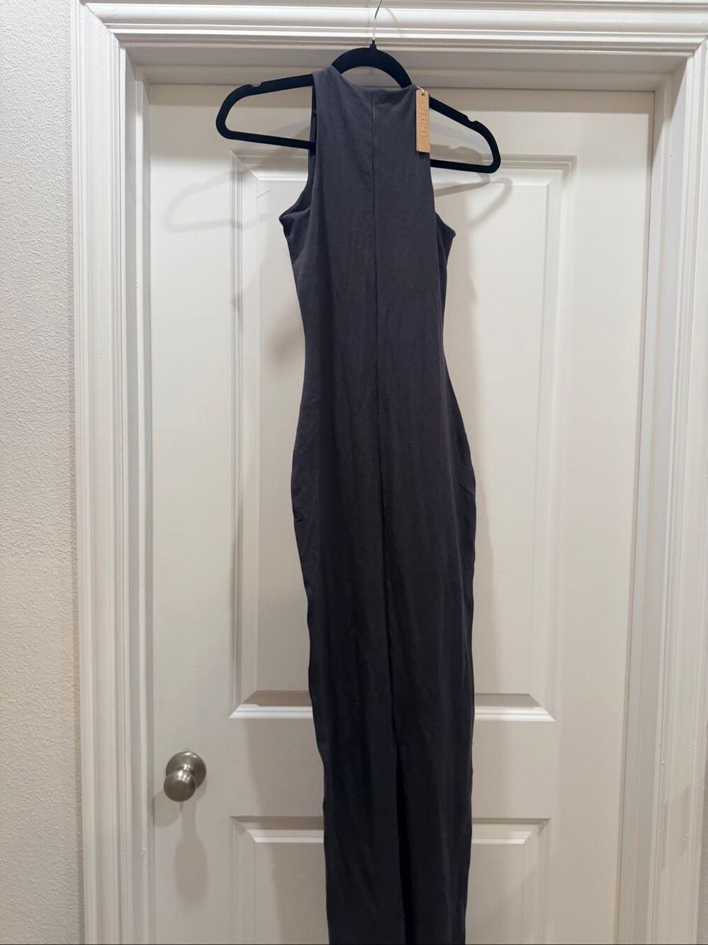 Brand New Skims Size XS Ash Gray Sleeveless Bodycon Maxi Dress NWT